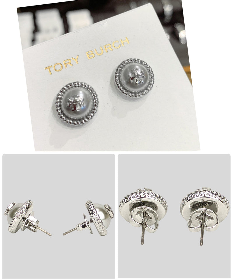 Tory Burch Rope Pearl Stud Earring