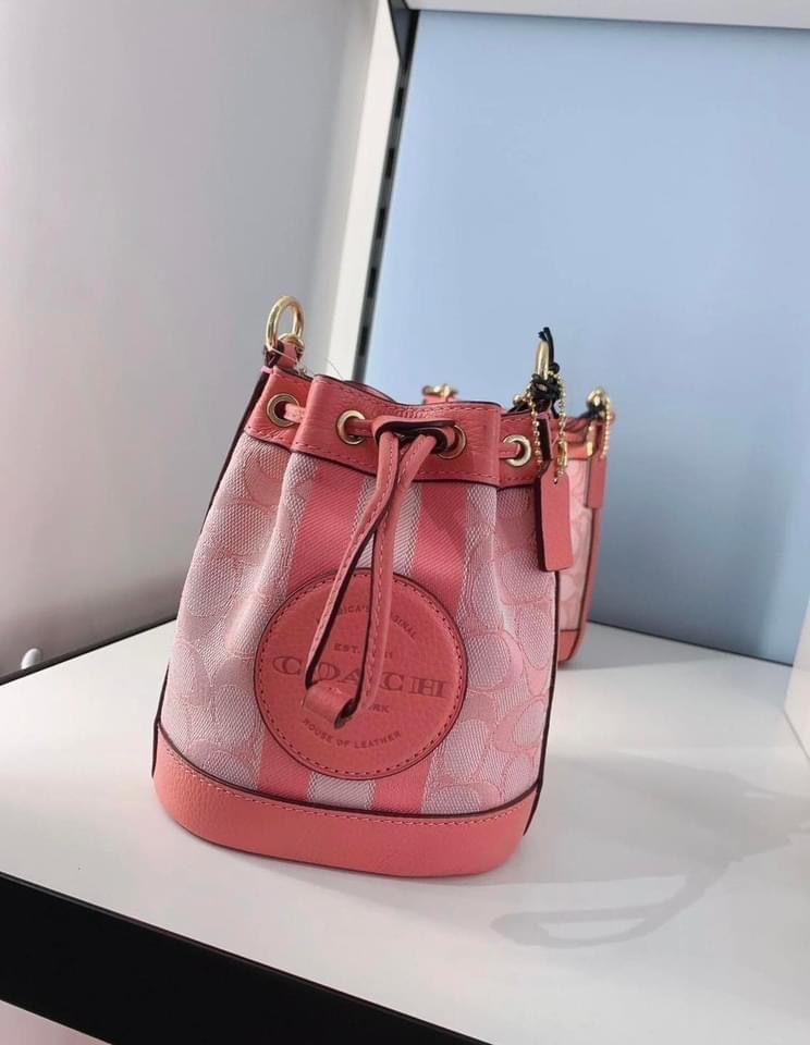 COACH Mini Dempsey Bucket Bag In Signature Jacquard With Stripe And Co