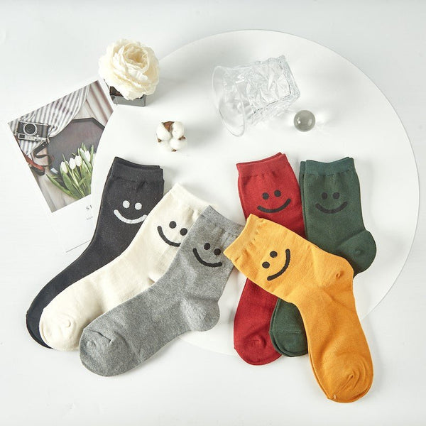 LOOUZ Trendy Socks Smiley Socks for Women and Men