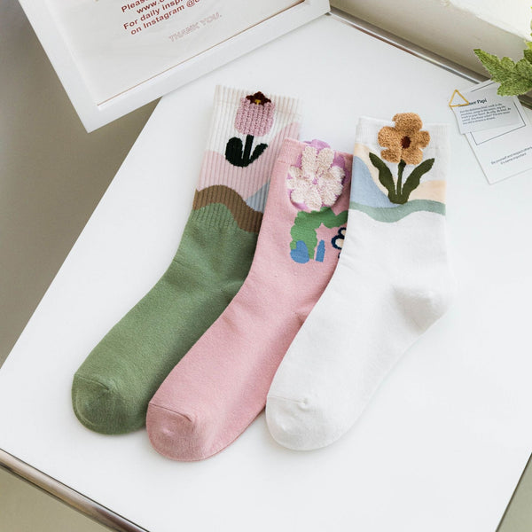 Women's Floral Print Socks