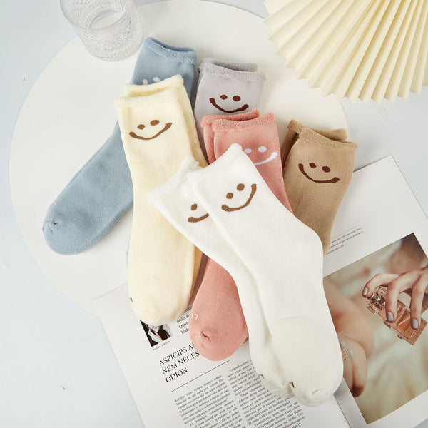 LOOUZ Trendy Socks Smiley Socks for Women and Men