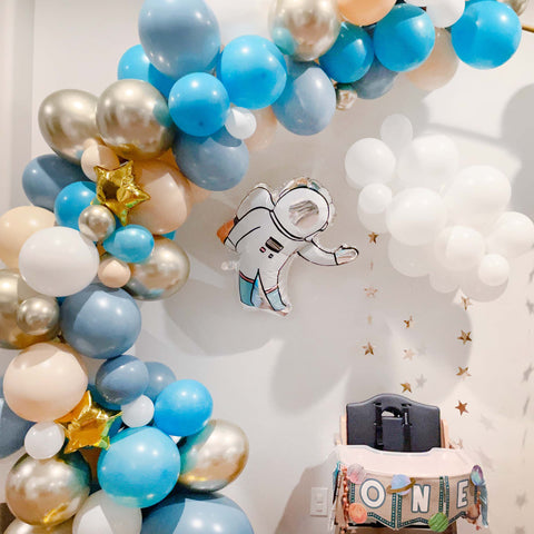 Cookie monster how to balloon garland for 1st Birthday party boy 