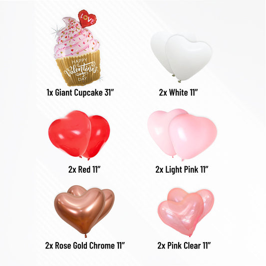 Heart Shaped Balloon Bouquet Kit (10 Pack) from Ellie's Party Supply