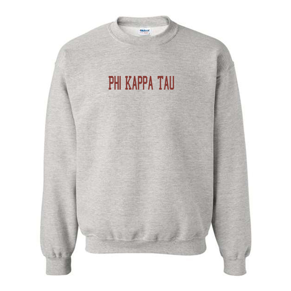 Phi Kappa Tau Basic Grey Crewneck