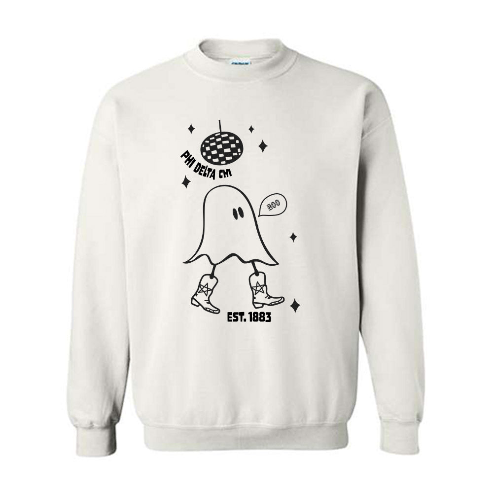 Phi Delta Chi Ghost Disco Crewneck Sweatshirt