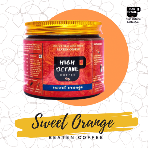 sweet orange beaten coffee paste high octane coffee company 150g jar pack