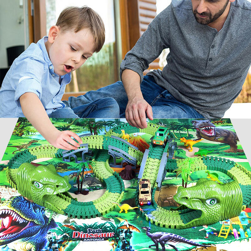 dinoland railway track set