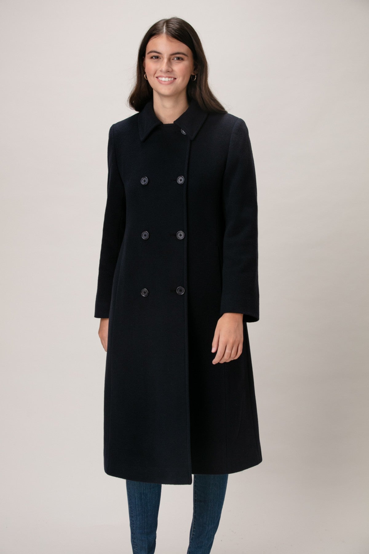 HOLLY Merino Wool Long Double Breasted Coat 2140M/W – LORNE'S COATS