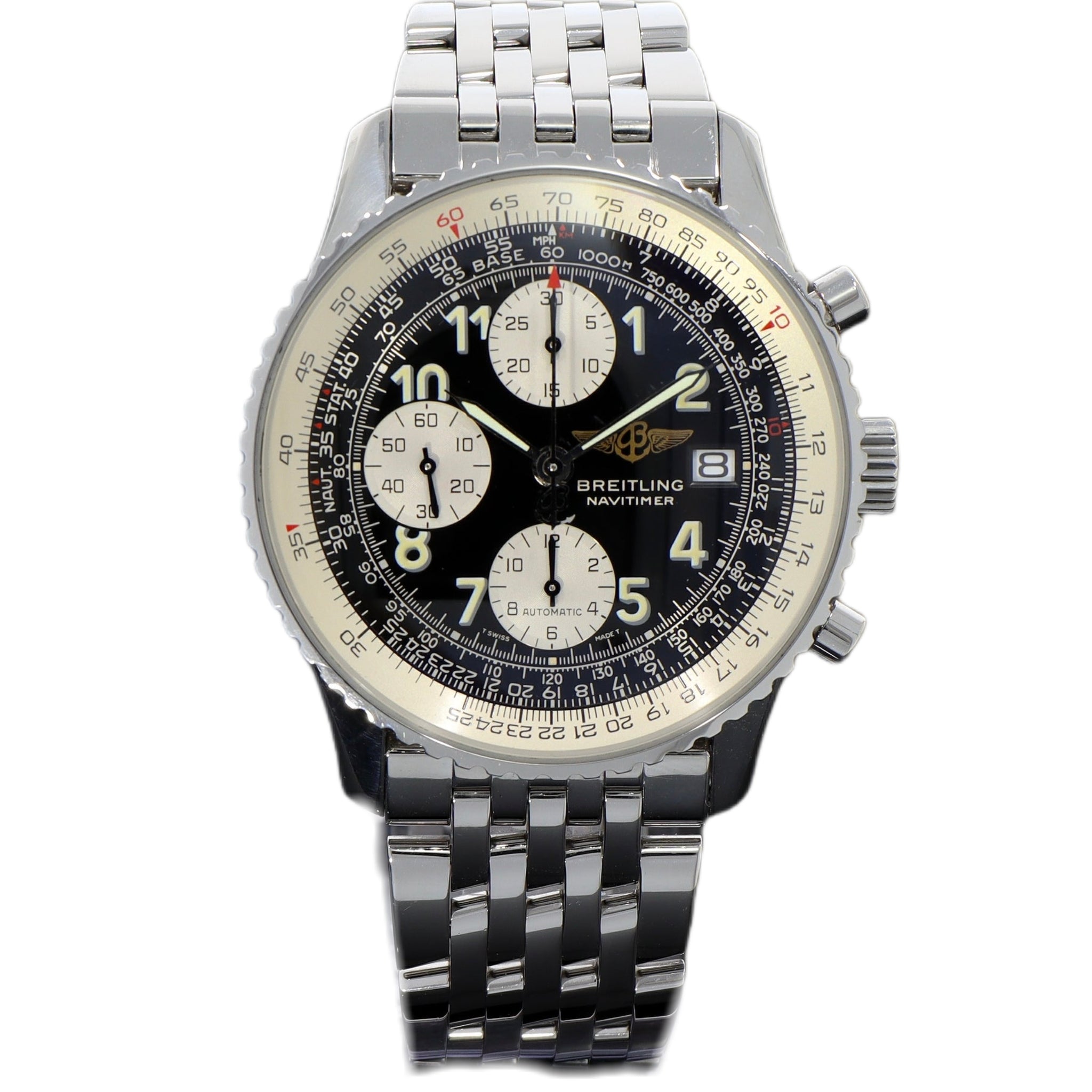 Breitling Navitimer pilot watch steel