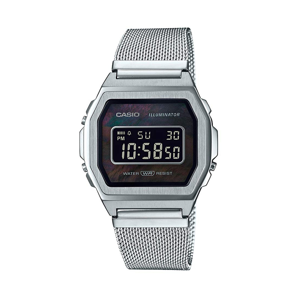 Casio Vintage Digital Grey Dial Unisex A-158WA-1Q ( D011 ) : :  Watches