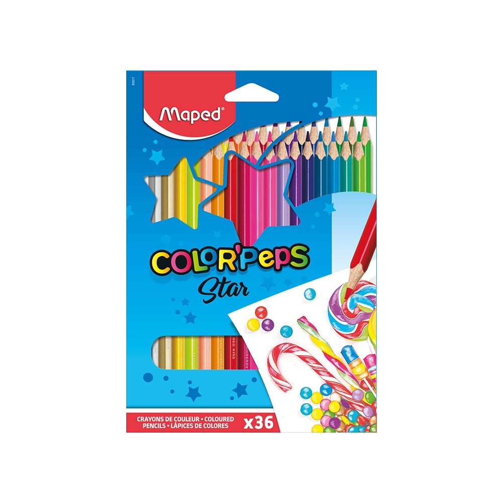 Maped Color Peps Oops Erasable Colouring Pencils (Pack of 12), 832812