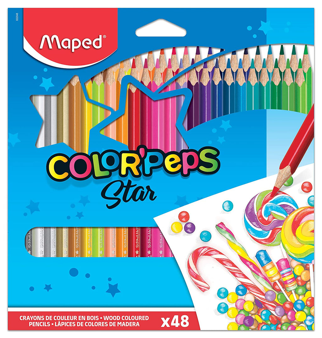 Maped Color Peps Oops Erasable Colouring Pencils (Pack of 12), 832812