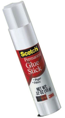 3M Scotch 8 gm White Permanent Glue Stick Pack of 10