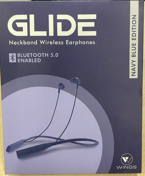 wings glide neckband with siri and google assistant bluetooth headset