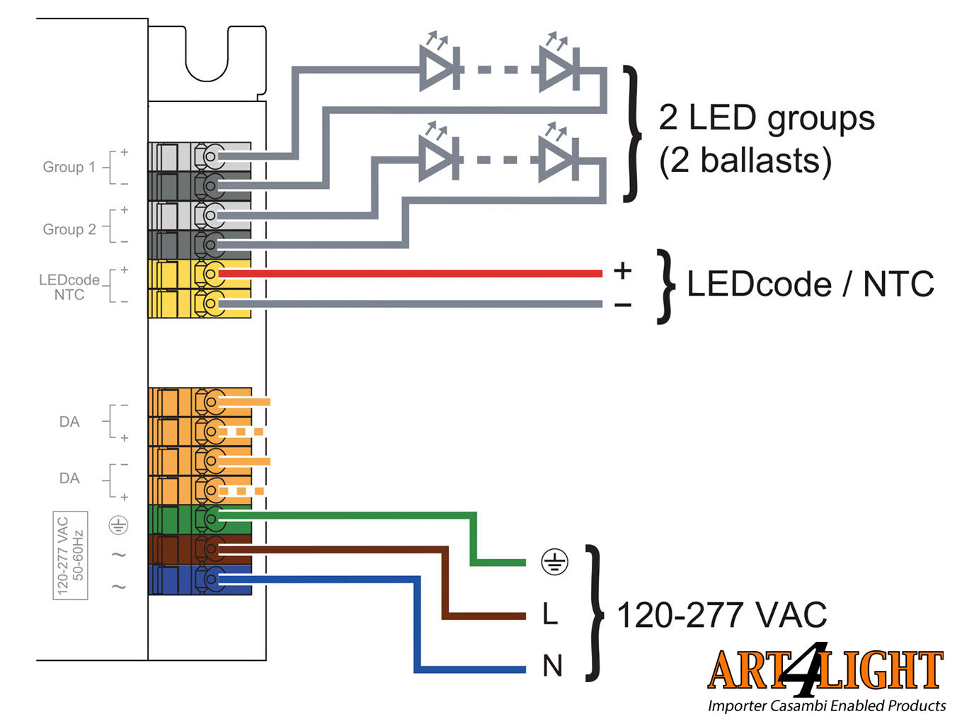 aansluitschema EldoLed dual drive