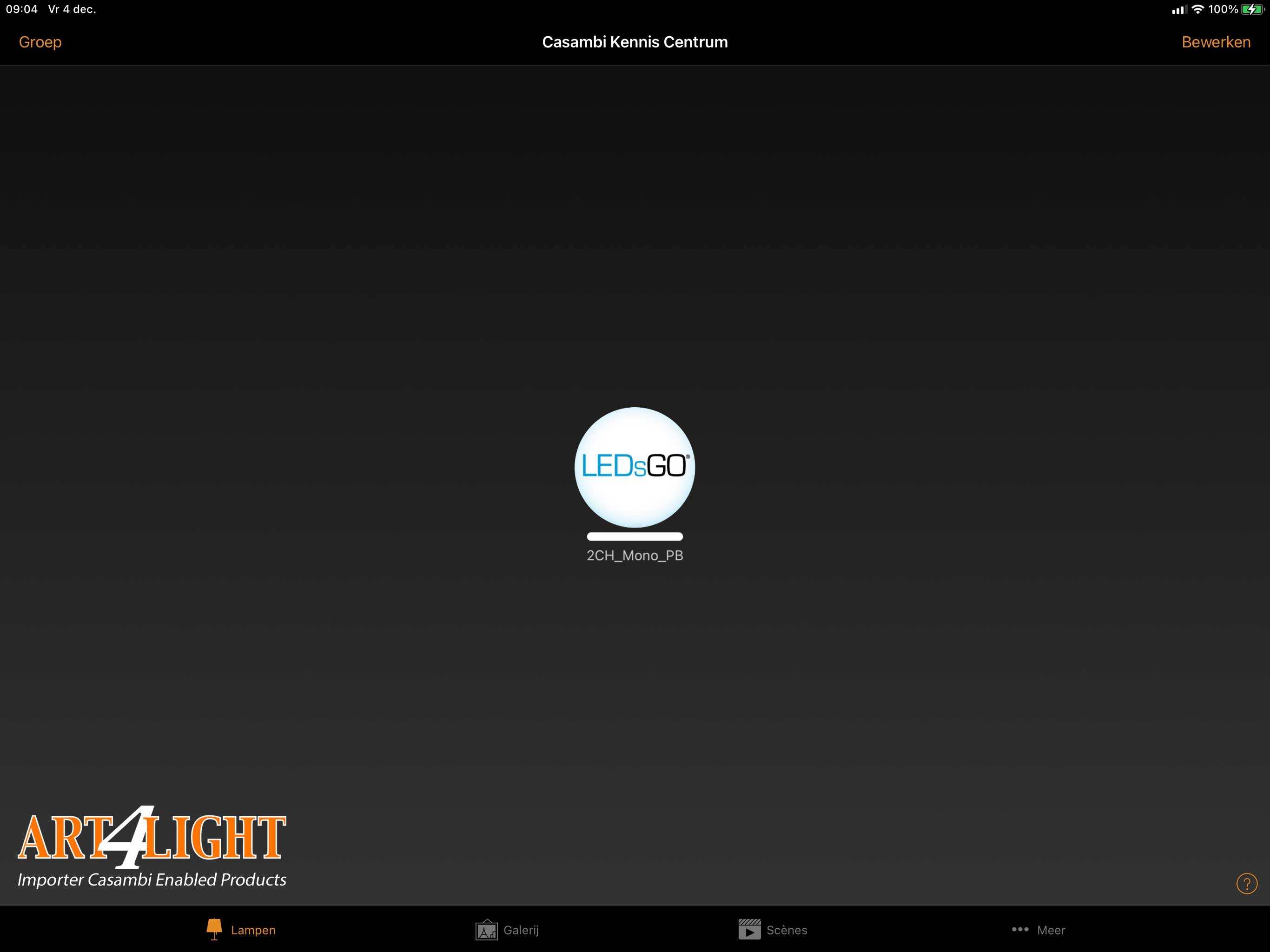 Visualizzazione app Dimmer LedsgoPWM2 Casambi