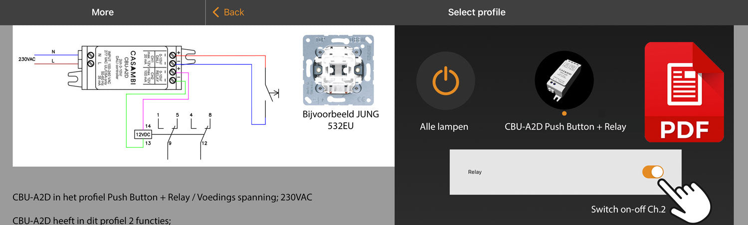 CBU-A2D-PROFIEL-Push-Button-+-Relay