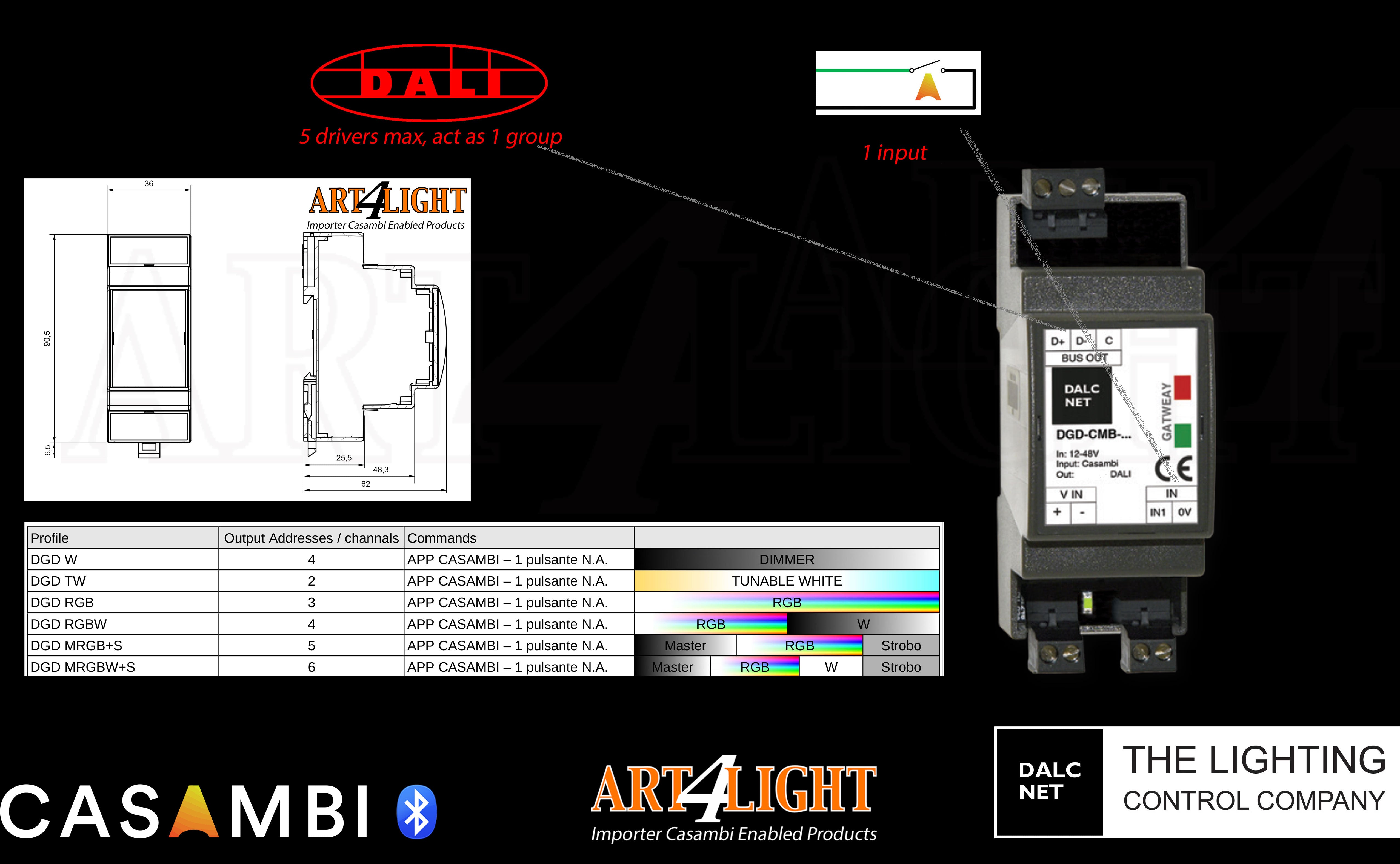 OVERVIEW OF CONFIGURATION  DALCNET DGD-CBM-DALI