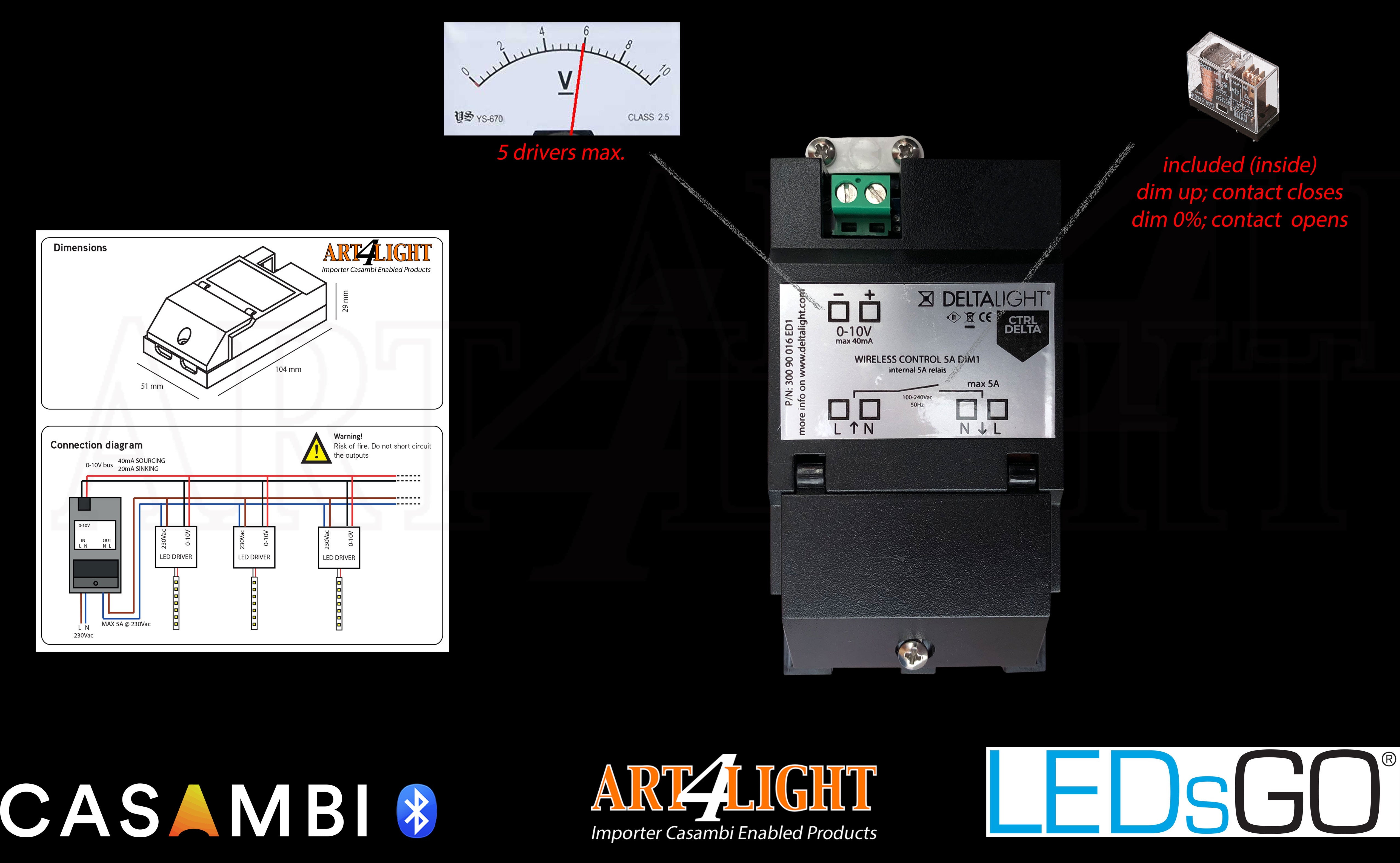 APERÇU DE LA CONFIGURATION DE L'INTERFACE LEDSGO 0-10V CASAMBI