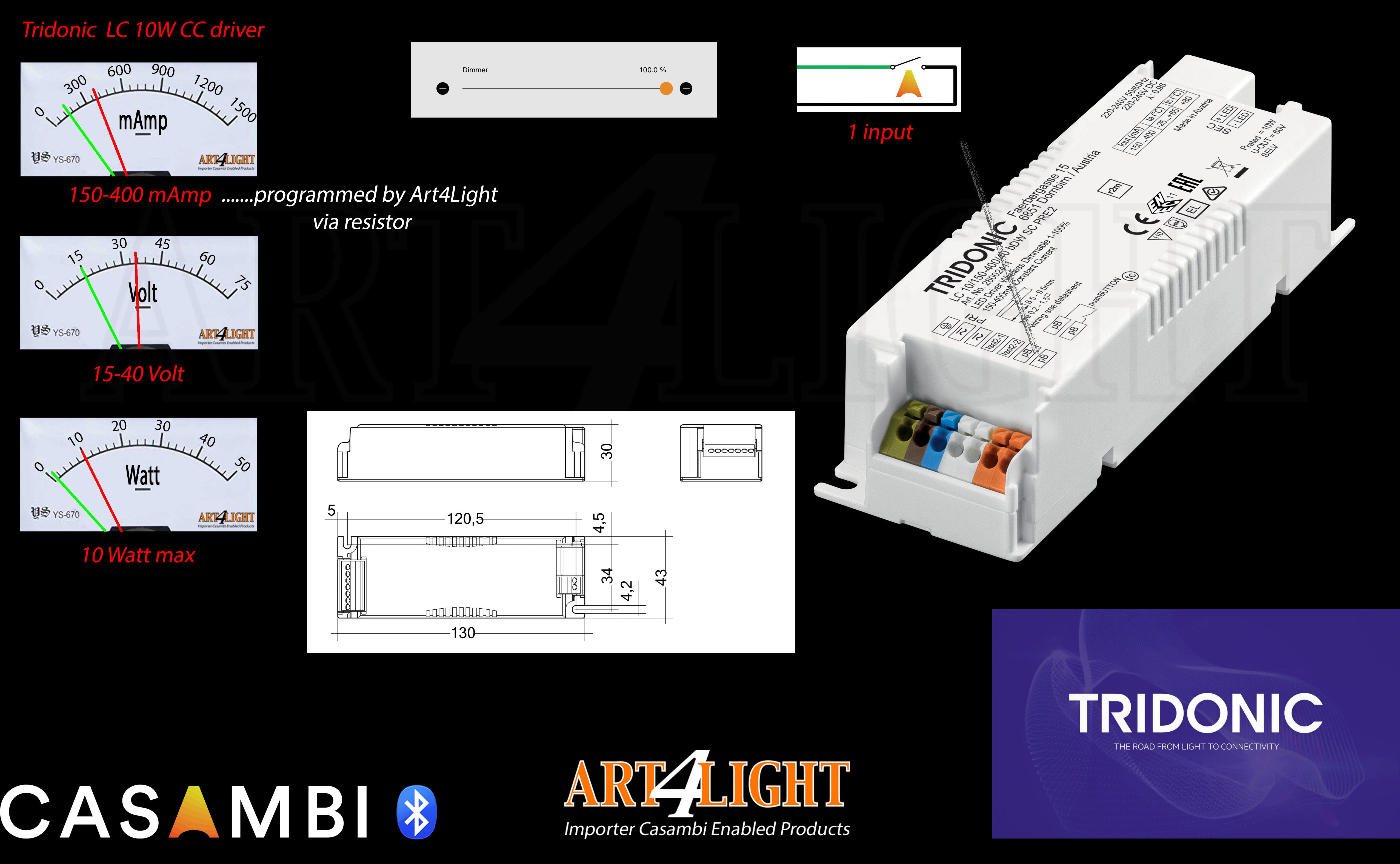 OVERVIEW OF CONFIGURATION  TRIDONIC LC10 CASAMBI DRIVER BDW