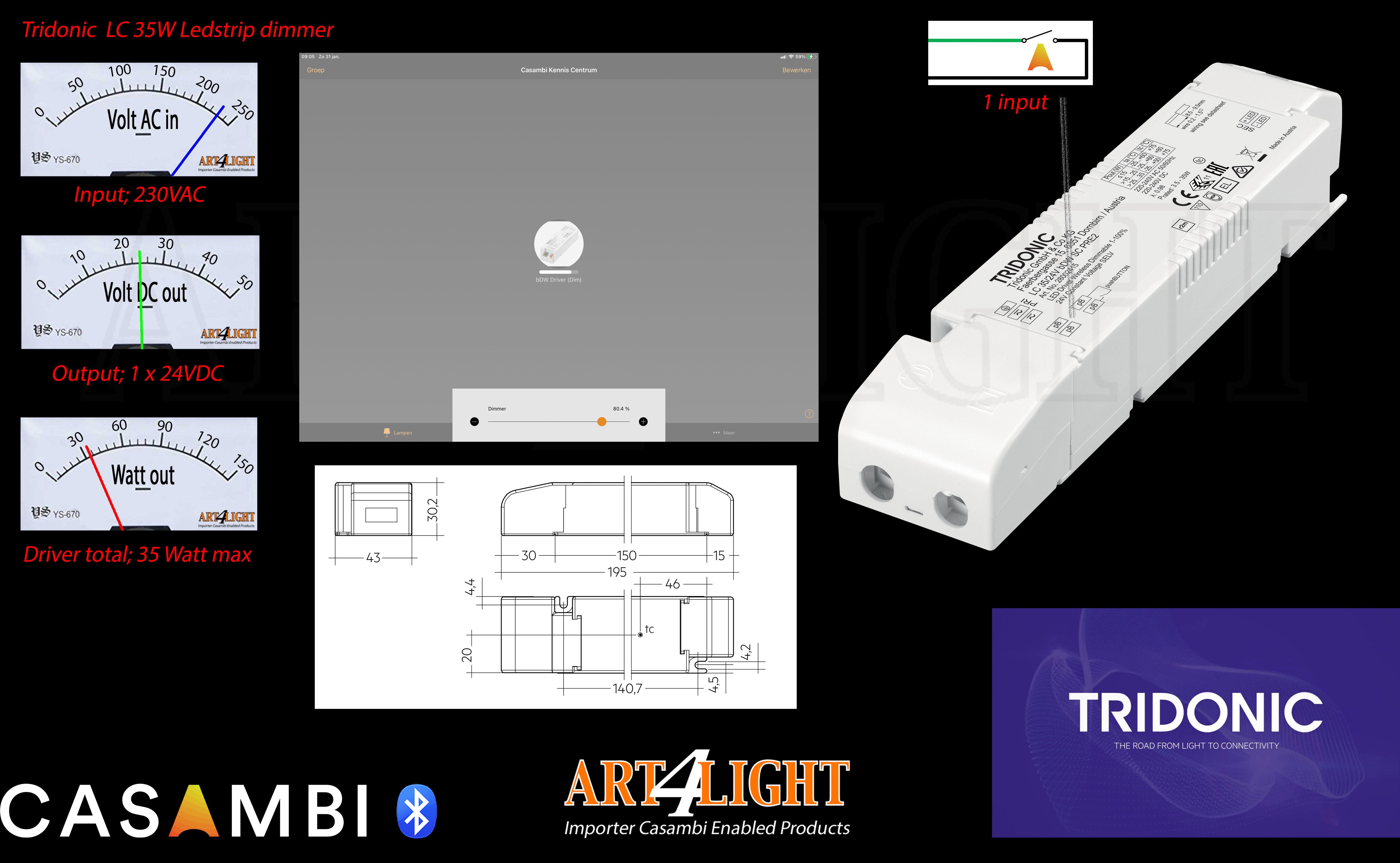 OVERVIEW OF CONFIGURATION  Tridonic Driver LC35W 24V bDW SC PRE2