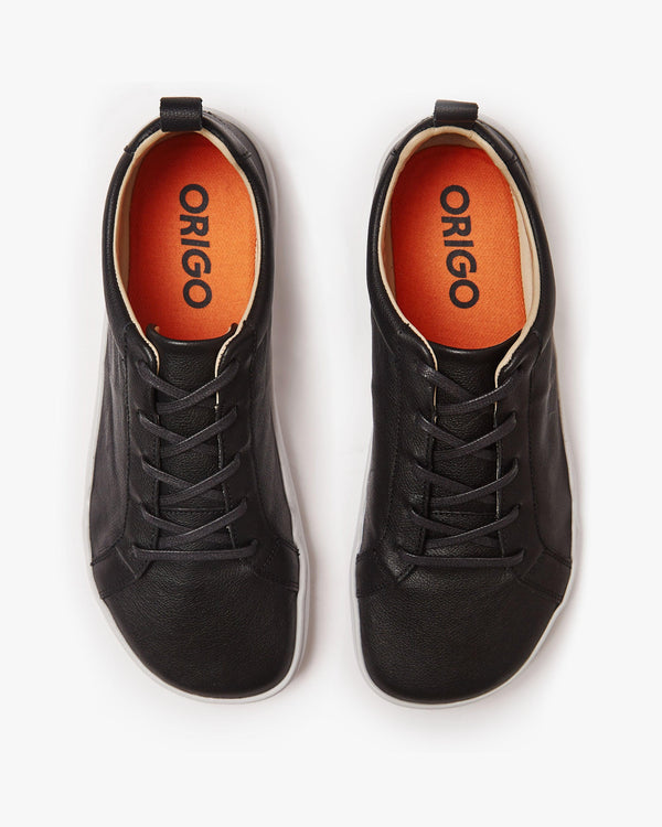 Barefoot shoes - Men - Black - Natural Leather - The Everyday Sneaker –  Origo Shoes