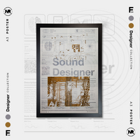 Sound Designer Poster Unique - Silver & Gold