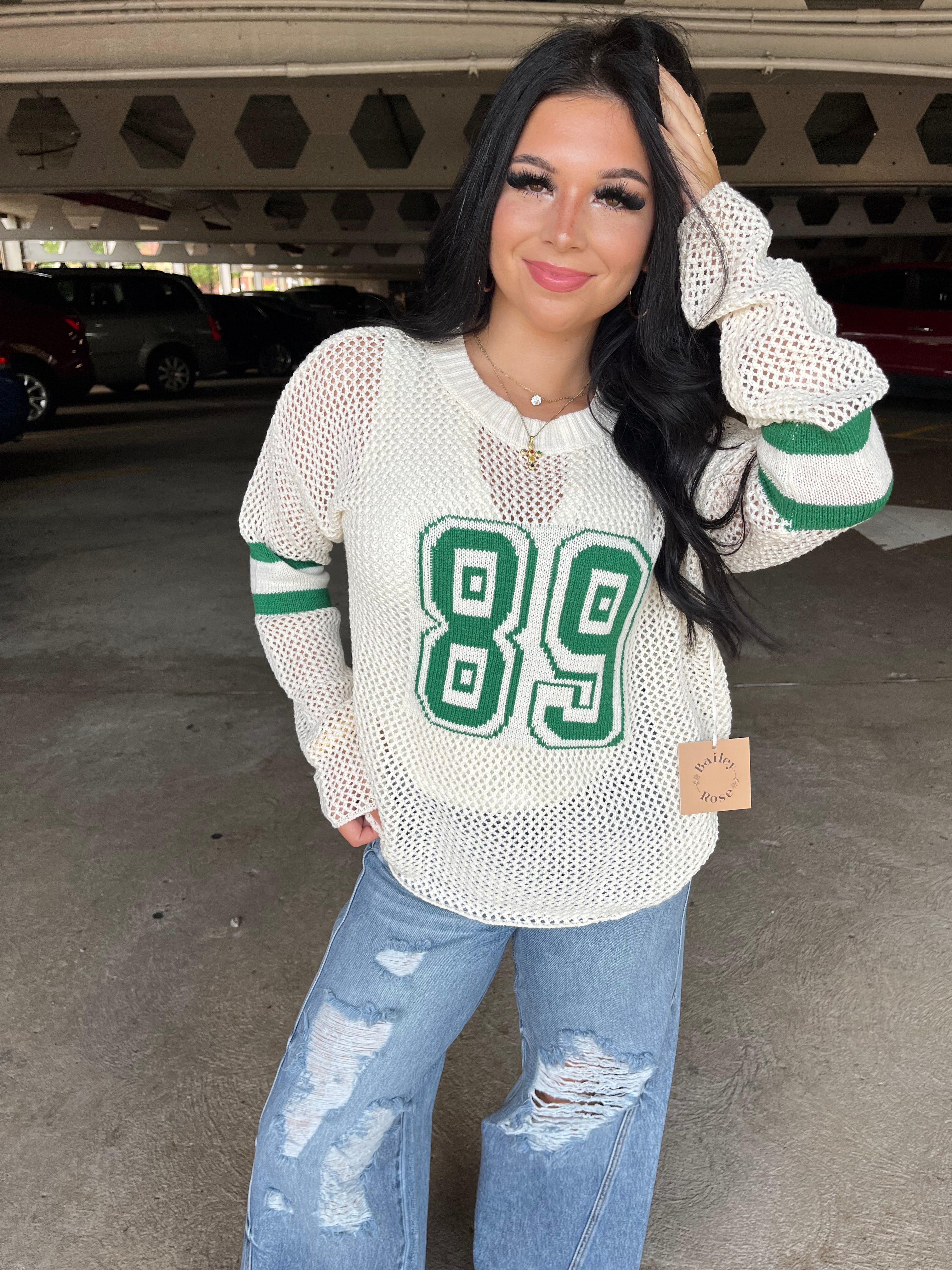 89 Net Sweater in Green