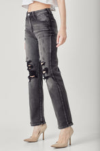 Load image into Gallery viewer, The Darby Black Straight Leg Denim
