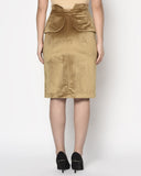 Caramel Velvet Skirt