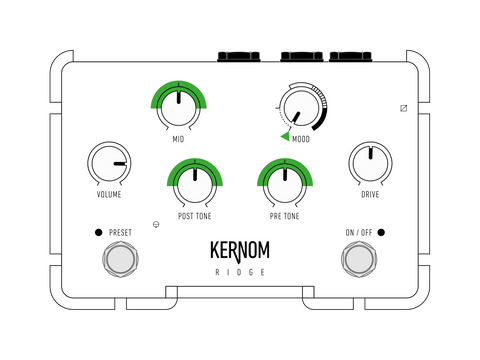 Ridge overdrive pedal settings for an EQ type always on