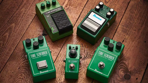 Ibanez Tube Screamer collection to illustrate Kernom RIDGE overdrive capabilities