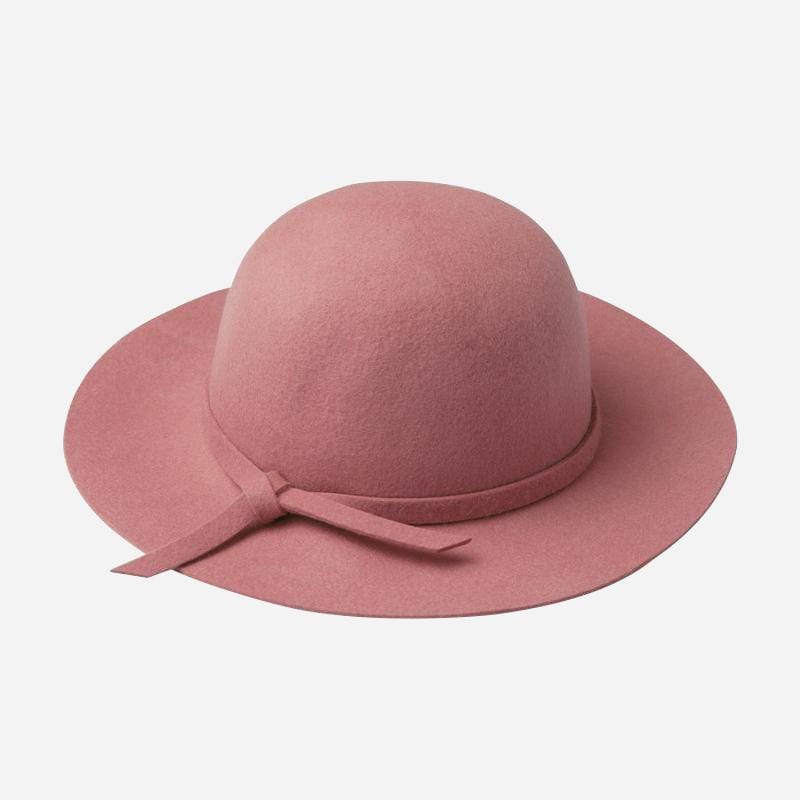 pink wool floppy hat