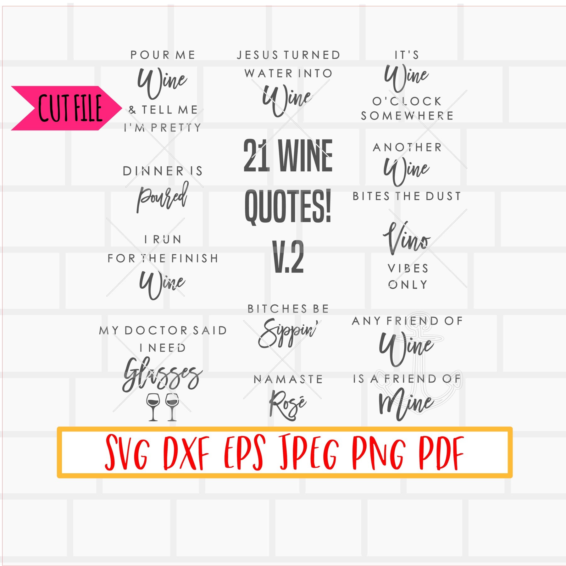 Mega Wine Bundle Svg Wine Svg Wine Glass Svg Bachelorette Shirt S Anchormadelife