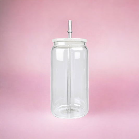 16oz Sublimation Glass Clear Jars