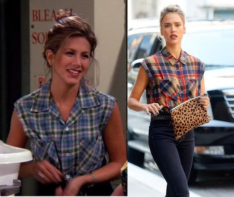 plaid shirt rachel green