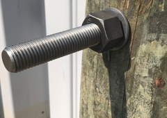 Stainless Bolt on Dock