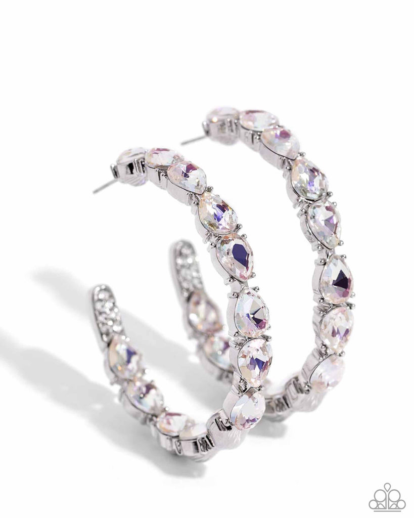 Buy Presidential Pizzazz White Hoop Earrings at AainaasTreasureBox