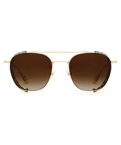 Krewe St. Louis Classics Matte Tokyo Tortoise Polarized 24K - Green Polarized Lens - Specs Eyewear