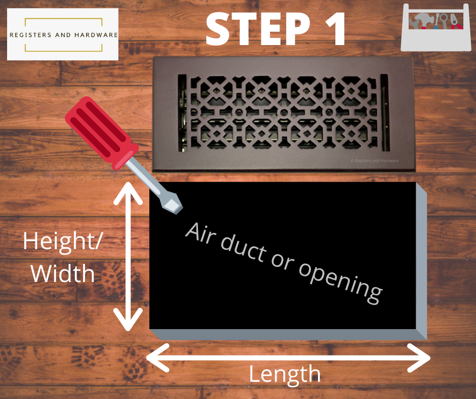 How do you measure vent cover duct size