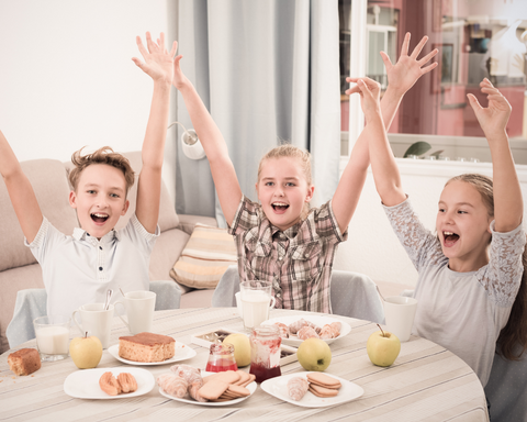 Kids Drinking Tea