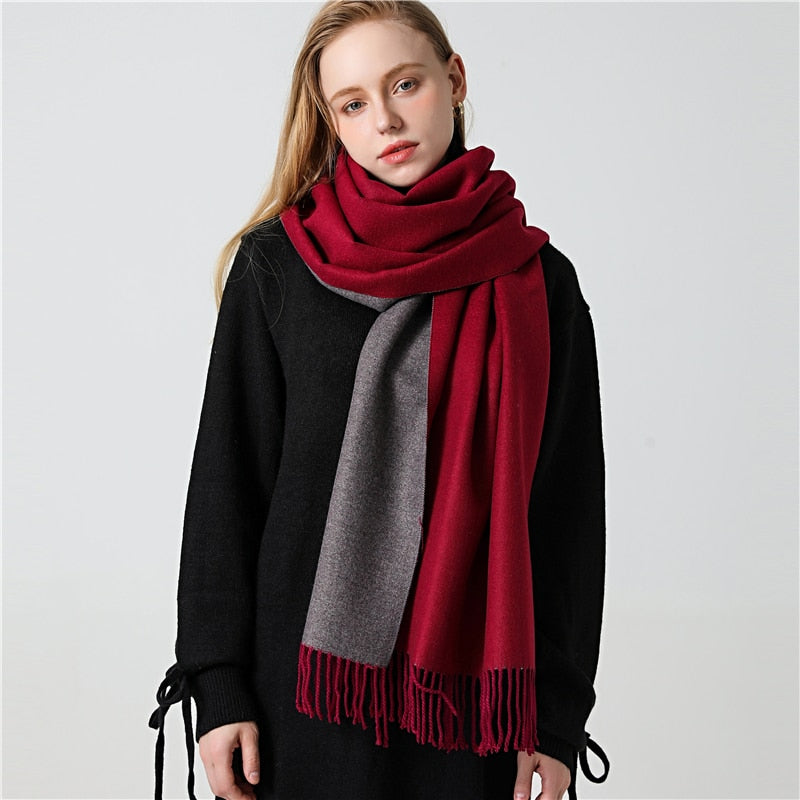 Thick Cashmere Scarf for Woman – Knitly.co.uk