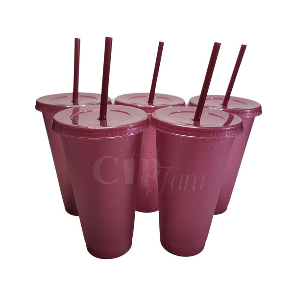 Red Glitter Plastic Reusable Cold Cup with Lid & Straw - 24 fl oz:  Nutrition: Starbucks Coffee Company