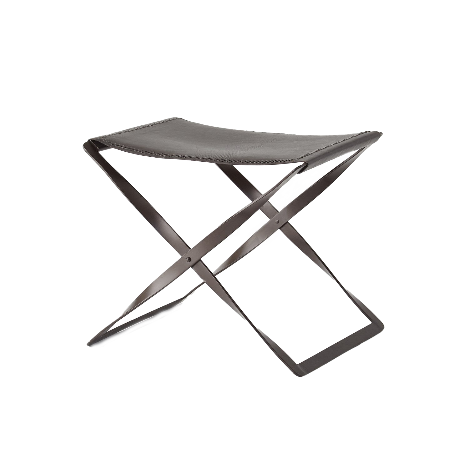 - Leather Folding Stool -