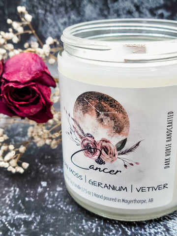 Cancer zodiac candle