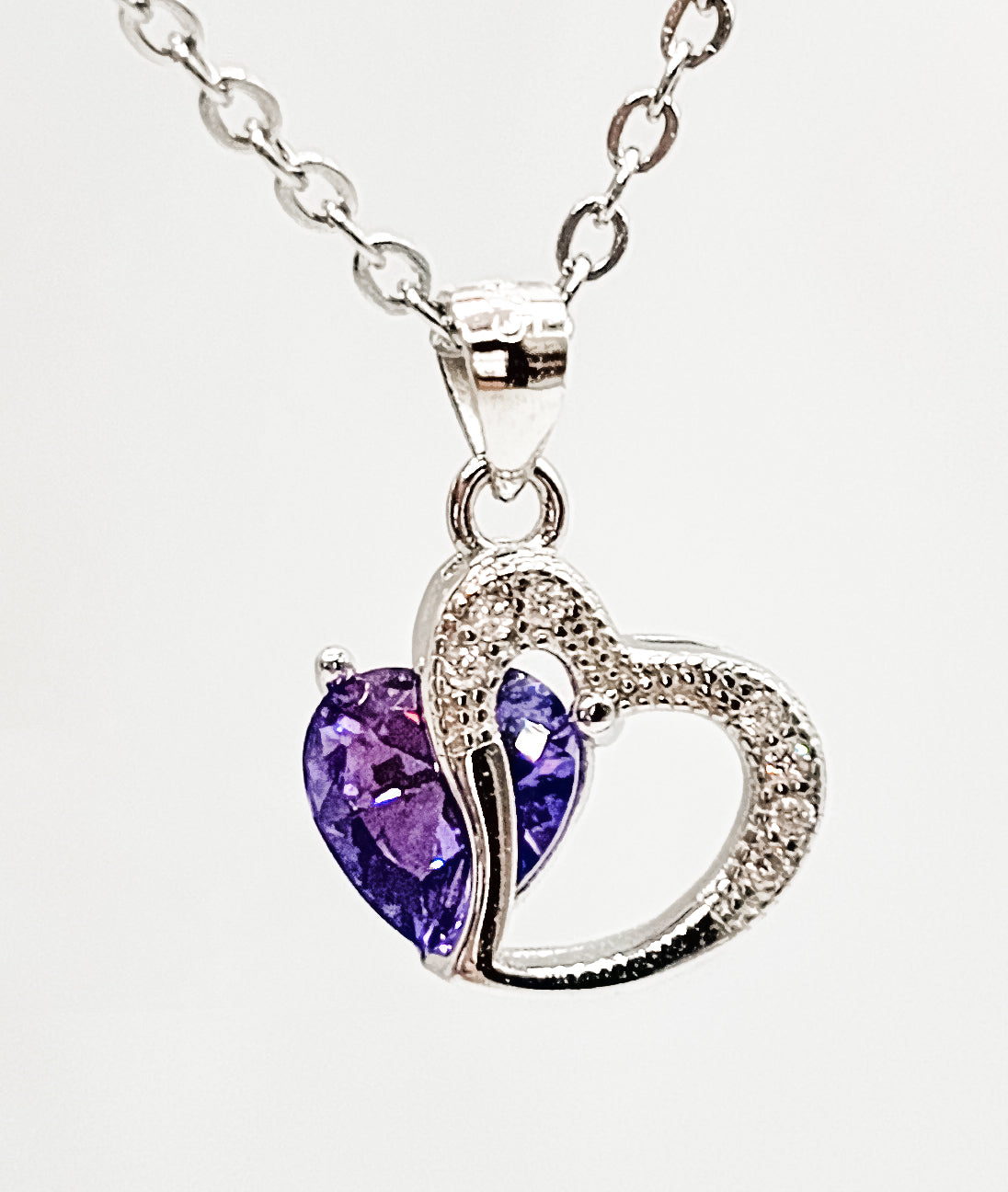 image for Purple Heart Pendant Necklace