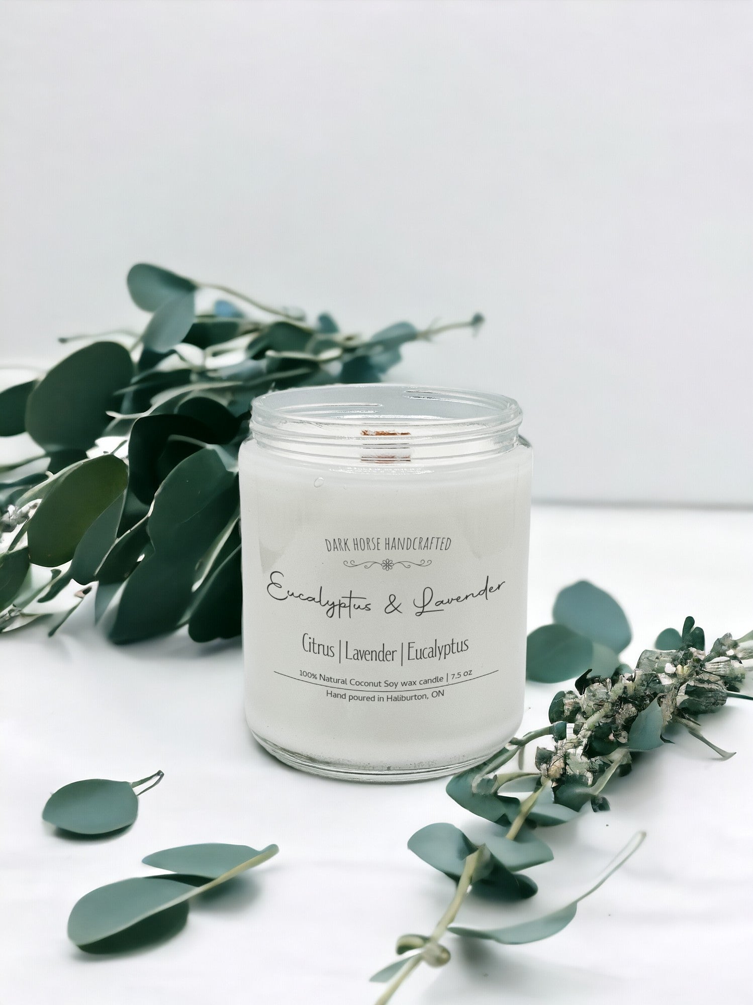 image for Eucalyptus & Lavender - Scented Coconut Soy Candle