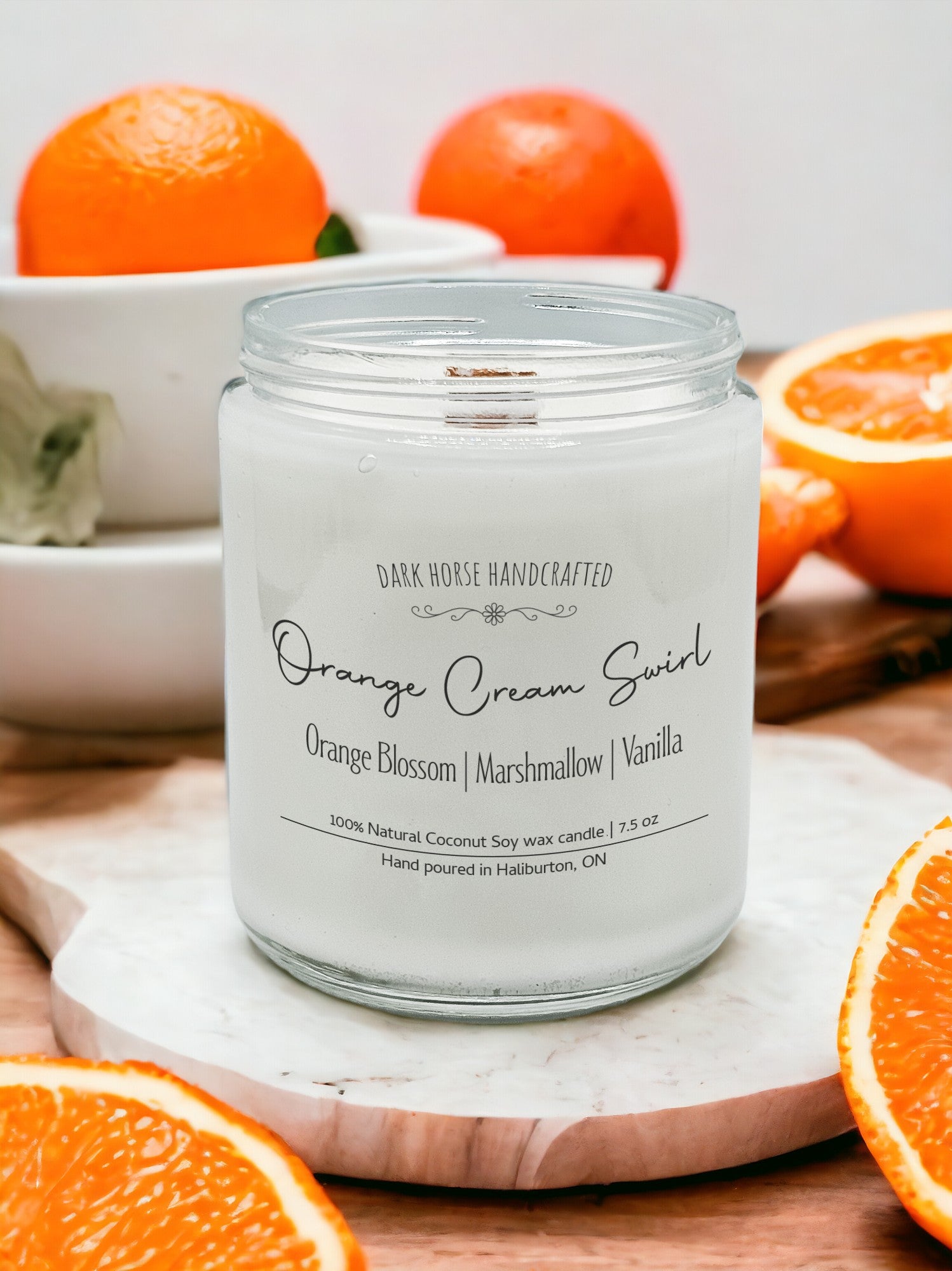 image for Orange Cream Swirl - Scented Coconut Soy Candle