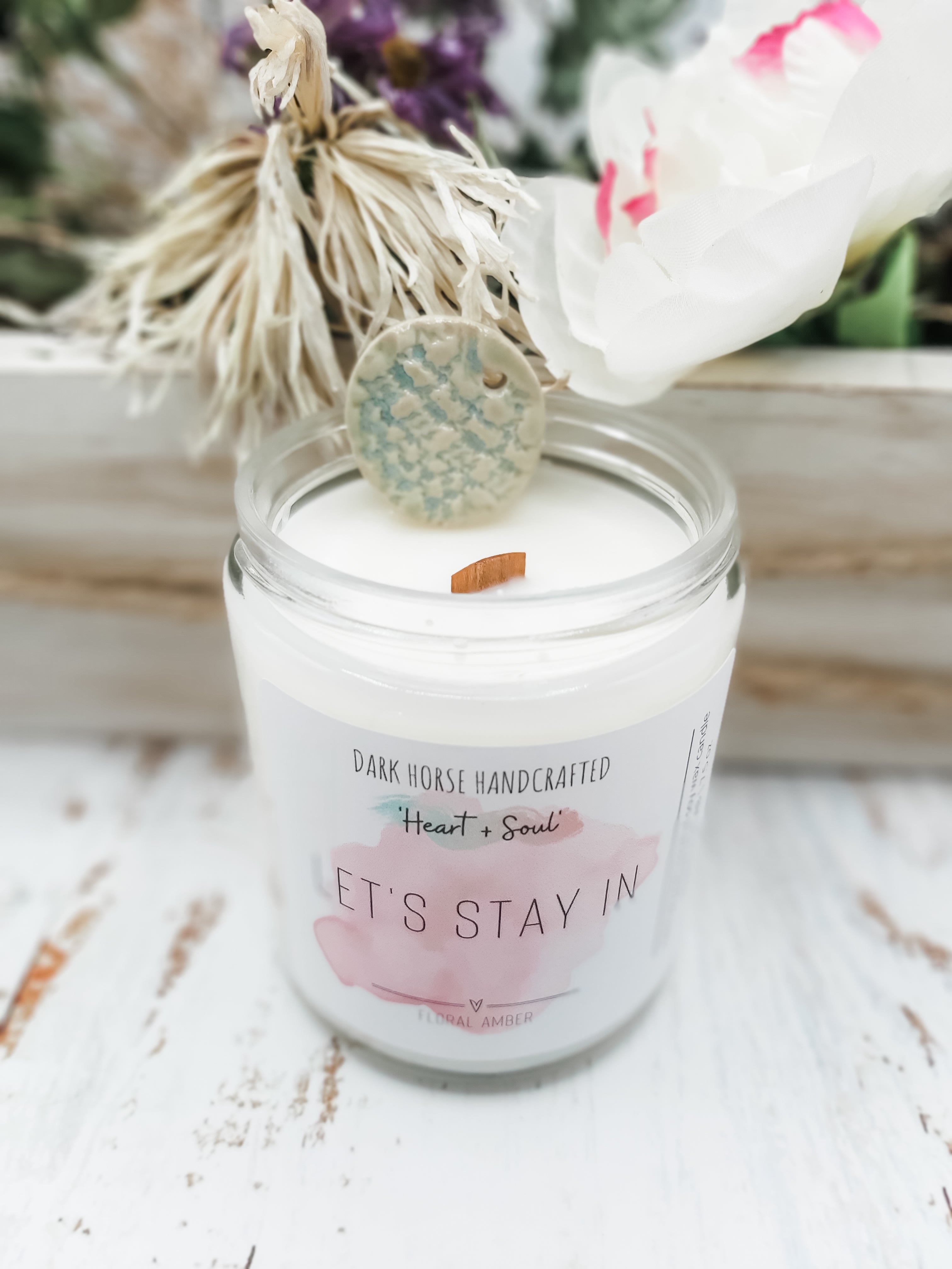 image for LET'S STAY IN - Floral Amber: Scented Soy Candle