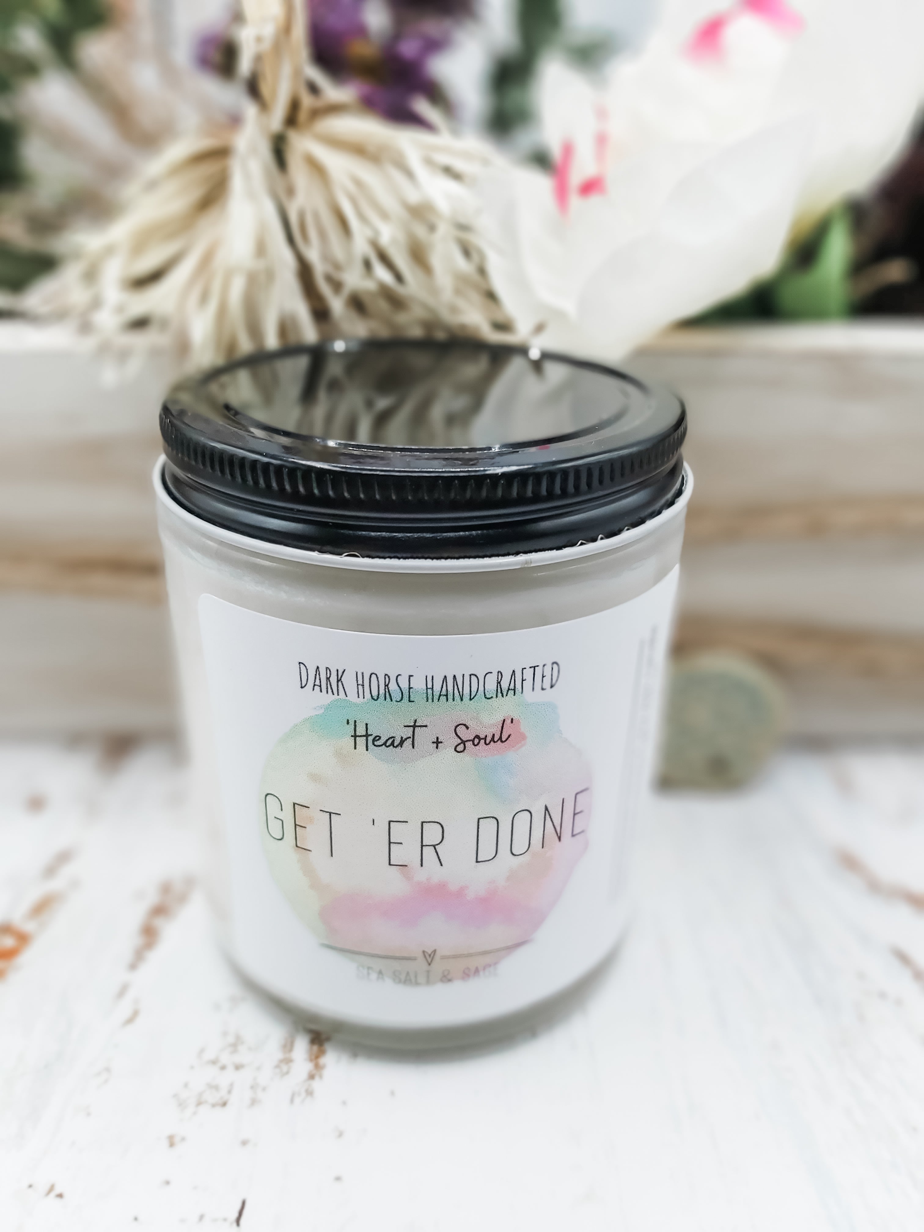 image for GET 'ER DONE - Sea Salt & Sage Scented Soy Candle